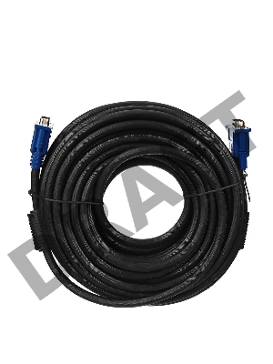 Кабель VCOM VVG6448-15M(C) Кабель монитор-SVGA card (15M-15M) 15м 2 фильтра     