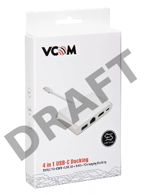 Кабель-адаптер USB3.1 Type-CM-->HDMI+USB3.0+RJ45+PD charging  VCOM <CU455> Кабель-адаптер USB3.1 Type-CM-->HDMI+USB3.0+RJ45+PD charging  VCOM <CU455>