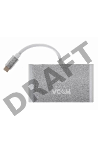 Кабель-адаптер USB3.1 Type-CM-->HDMI+USB3.0+RJ45+PD charging  VCOM <CU455> Кабель-адаптер USB3.1 Type-CM-->HDMI+USB3.0+RJ45+PD charging  VCOM <CU455>