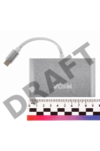 Кабель-адаптер USB3.1 Type-CM-->HDMI+USB3.0+RJ45+PD charging  VCOM <CU455> Кабель-адаптер USB3.1 Type-CM-->HDMI+USB3.0+RJ45+PD charging  VCOM <CU455>