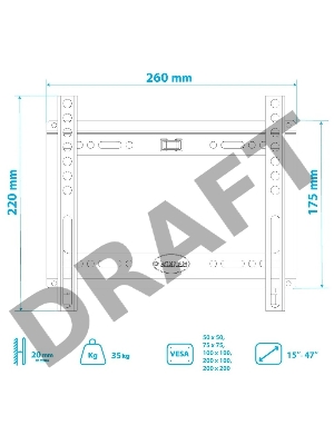 Кронштейн для телевизора Kromax IDEAL-5 черный 15