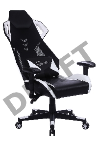 Кресло игровое Cactus CS-CHR-090BLW черный/белый сиденье черный/белый эко.кожа крестовина пластик пластик черный/белый