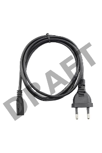 Кабель для аудио-видео техники IEC-320-C7--розетка 220V, 2-pin, 1,8м , медь, VCOM