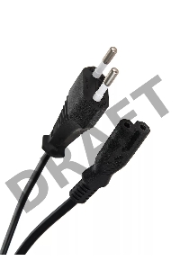 Кабель для аудио-видео техники IEC-320-C7--розетка 220V, 2-pin, 1,8м , медь, VCOM