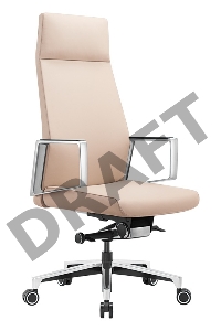 Кресло руководителя Бюрократ _JONS/BEIGE бежевый кожа крестовина алюминий