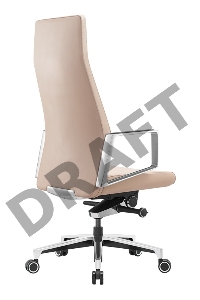 Кресло руководителя Бюрократ _JONS/BEIGE бежевый кожа крестовина алюминий