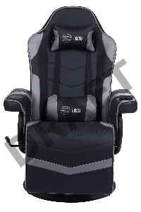 Кресло игровое Cactus CS-CHR-GS200BLG черный/серый сиденье черный/серый эко.кожа блин металл черный подст.для ног