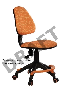 Кресло детское Бюрократ KD-4-F/GIRAFFE оранжевый жираф колеса оранжевый