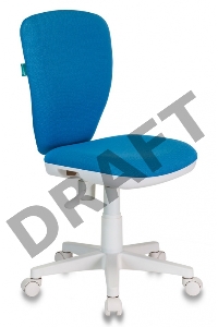 Кресло детское Бюрократ KD-W10/26-24 голубой 26-24 (пластик белый)