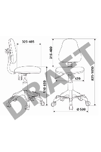 Кресло детское Бюрократ KD-4-F/TW-55 голубой TW-55 колеса голубой