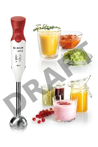 Блендер погружной Bosch MSM64120 450Вт белый/красный