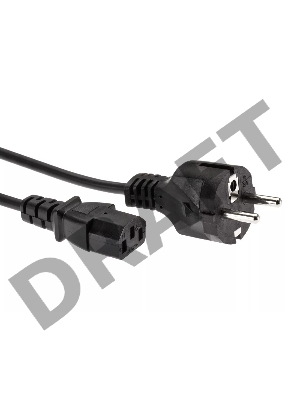 Кабель компьютер - розетка 220V (EURO) 3м, 3G 0,75mm медь , Telecom