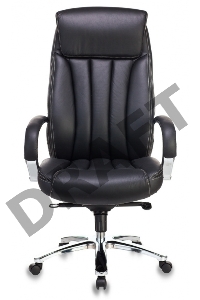 Кресло руководителя Бюрократ T-9922SL/BLACK черный кожа крестовина хром