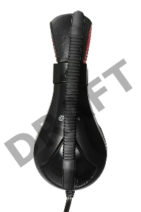 Наушники с микрофоном Oklick HS-L100 черный/красный 2м мониторы оголовье (NO-530)