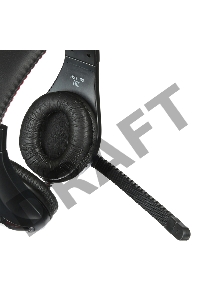 Наушники с микрофоном Oklick HS-L100 черный/красный 2м мониторы оголовье (NO-530)