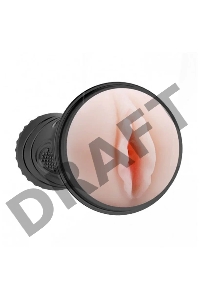 Мастурбатор-вагина в черной тубе без вибрации