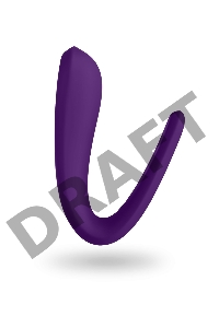 Многофункциональный стимулятор для пар Satisfyer Double Classic (Partner Toy), силикон, фиолетовый, 18,5 см.