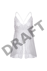 Комбинация бэби-долл с разрезом спереди Erolanta Nataliya, белый (50-52)