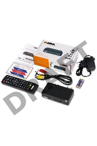 (Из ремонта, рабочий, гарантия 7дней) Ресивер DVB-T2 Cadena CDT-1712 (TC) черный