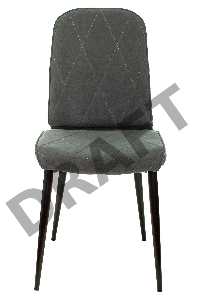 Стул для кухни Бюрократ KF-3 серый Alfa 44 металл черный на ножках (KF-3/ALFA44)