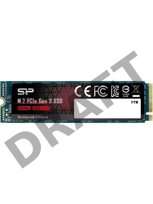 Твердотельный диск 1TB Silicon Power A80, M.2 2280, PCI-E 3x4, [R/W - 3200/3000 MB/s]