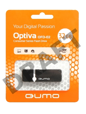 Флэш Диск USB 2.0 QUMO 32GB Optiva 02 Black QM32GUD-OP2-black