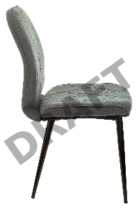 Стул для кухни Бюрократ KF-3 серый Alfa 44 металл черный на ножках (KF-3/ALFA44)