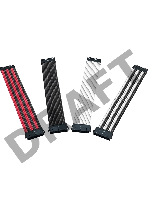 Cooler Master UNIVERSAL PSU EXTENSION CABLE KIT WITH PVC SLEEVING - Red & Black