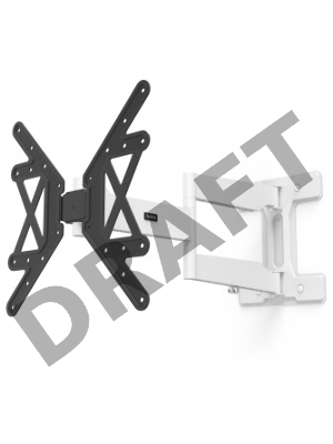 Кронштейн для телевизора Hama FULLMOTION Extra-long Arm черный/белый 32