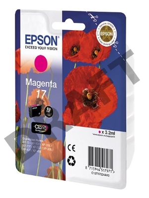 Картридж струйный Epson C13T17034A10 пурпурный для Epson XP33/203/303 (150стр.) Картридж струйный Epson C13T17034A10 пурпурный для Epson XP33/203/303 (150стр.)