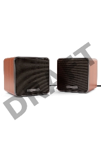 Акустич. система 2.0 Gembird SPK-206, МДФ, коричневый, 5 Вт, регулятор громкости, USB-питание