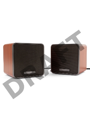 Акустич. система 2.0 Gembird SPK-206, МДФ, коричневый, 5 Вт, регулятор громкости, USB-питание