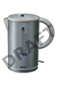 Чайник электрический Mystery MEK-1614 1.7л. 2200Вт серый (корпус: пластик)