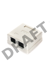 Розетка GEMBIRD NA214 RJ-45 кат.5e внешняя 2 порта, 110&Krone