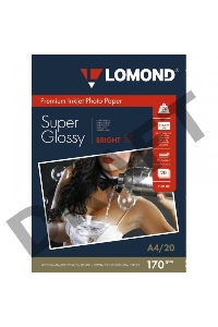 Фотобумага Lomond 1101101 A4/170г/м2/20л./белый высокоглянцевое для струйной печати