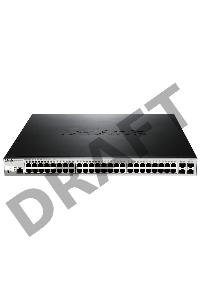 Сетевое оборудование D-Link DGS-1210-52P/ME/A1A Управляемый коммутатор 2 уровня с 24 портами 10/100/1000Base-T с поддержкой PoE, 24 портами 10/100/1000Base-T и 4 портами 1000Base-X SFP