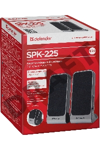 Колонки Defender SPK 220/225 {2.0, 2 х 2W, USB пит, разъем для наушников} 65220