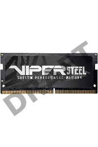 Модуль памяти SO-DIMM DDR 4 DIMM 16Gb PC21300, 2666Mhz, PATRIOT Viper Steel (PVS416G266C8S) (retail)