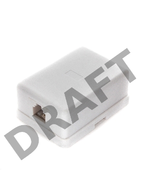 Розетка телефонная TA-101 RJ-11 (6P4C) внешняя 1 порт, белая