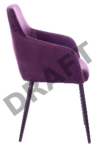 Кресло Бюрократ CH-380F сливовый Italia 23 на ножках металл черный