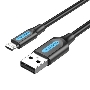 Кабель Vention USB 2.0 AM/micro B 5pin - 2м Черный
