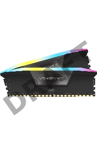 Модуль памяти Corsair Vengeance RGB  DDR5 Dimm CMH32GX5M2B5200C40 5200MHz 32GB 2x16GB Unbuffered, 40-40-40-77, XMP 3.0, Black Heatspreader, 1.25V (692850)