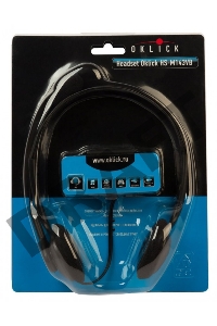 Гарнитура Oklick HS-M143VB черный 1.8м накладные оголовье