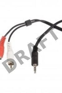 Кабель аудио Ningbo 2хRCA (m)/Jack 3.5 (m) 1.5м. черный (JAAC010-1.5)      