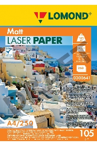 Фотобумага LOMOND Двухсторонняя Матовая, для лазерной печати, 105 г/м2, A4/250л.