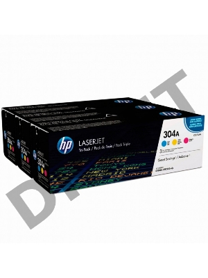 Тонер-картридж комплект HP CF372AM голубой/пурпурный/желтый для Color Laser Jet CP2025, CM2320mfp (3 х 2800)