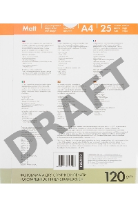 Фотобумага LOMOND Односторонняя Матовая, 120г/м2,A4 (21X29,7)/25л. для струйной печати