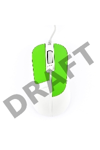 Мышь Gembird MOP-410-GRN, USB, зелёный, 3 кнопки+колесо кнопка, soft touch, 1600 DPI, кабель 1.5м