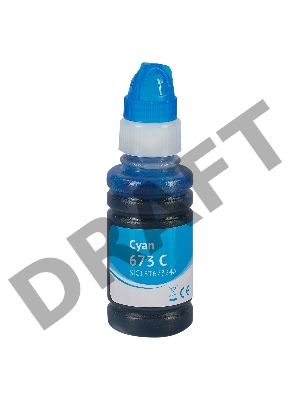 Контейнер с чернилами Sakura C13T67324A (673 C) для Epson, голубой, 5400 к., 70 мл.