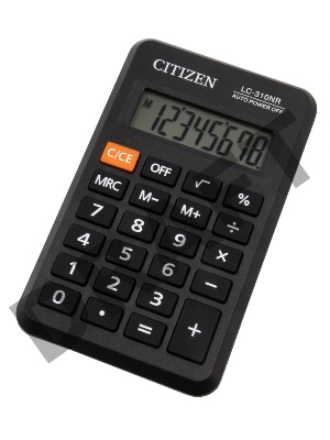 Калькулятор карманный Citizen LC-310NR черный 8-разр.